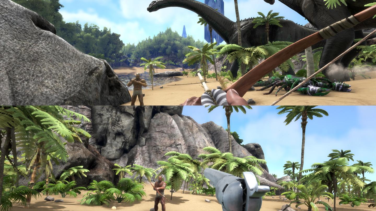 ark survival evolved split screen pc