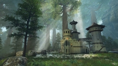 Elven Castle with Towers in The Redwoods